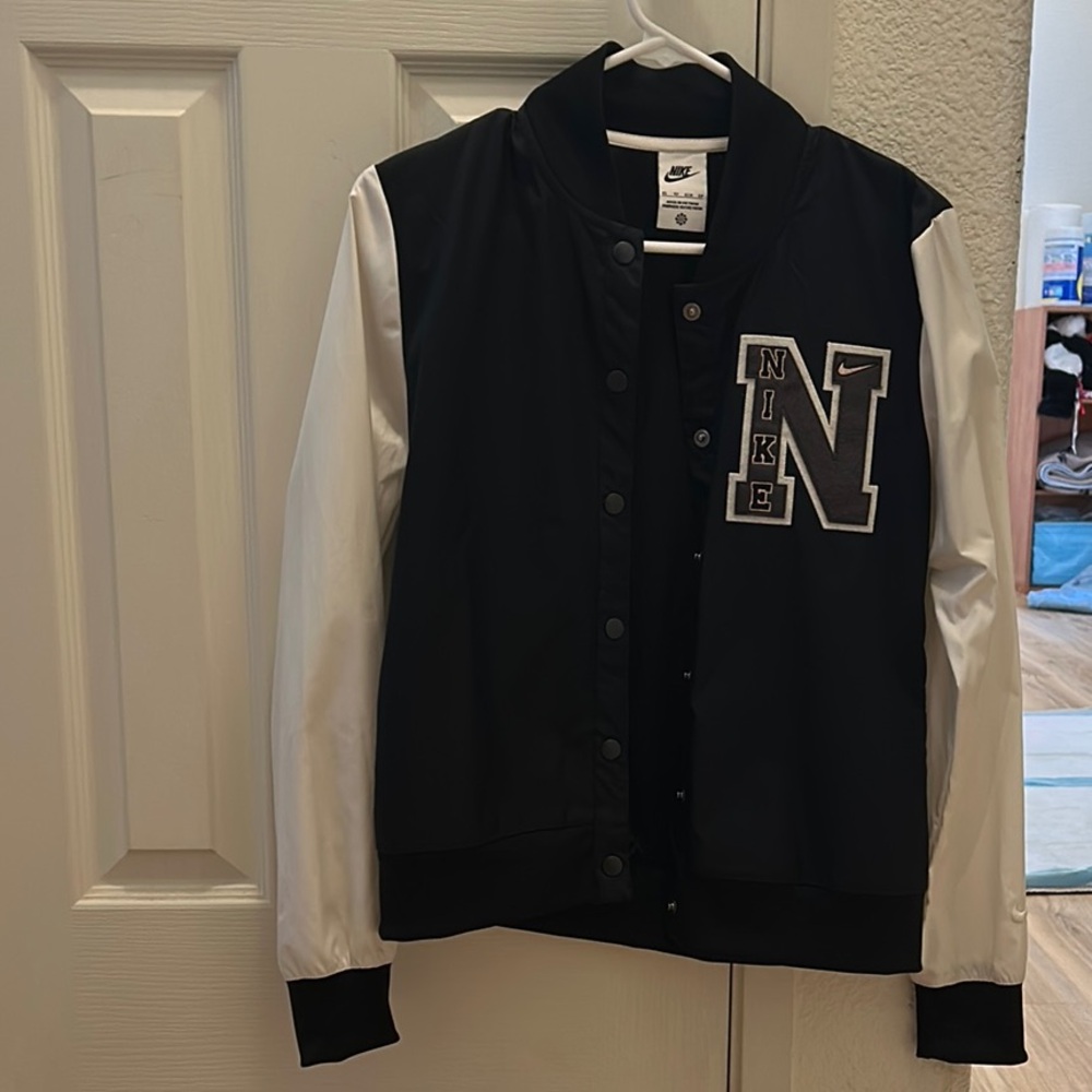 Nike Black and White Varsity Jacket
